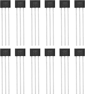 KICHOUSE 50pcs Hall Effect Sensor Module - Magnetic Field Detector Speed Sensor for Motor Automotive Home Use - 3 Pin Hall Effect Replacement for Motor