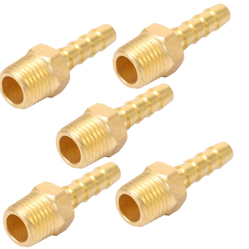 Buy Brass Hose Barb Fittings ,Air Hose Fittings, 1/4" Barb x 1/4" NPT