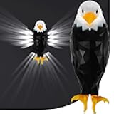 Chamese Bald Eagle Wall Light, American Eagle Night Light with Remote Control, Magnetic Wall Mounted Eagle Lamp for Bedroom, Living Room, Hallway, Battery Operated and Removable Charging Eagle Light