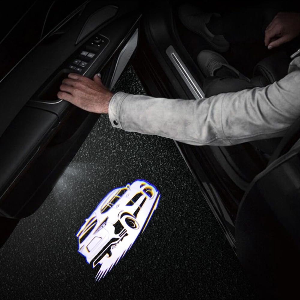 2 PCS LED Car Door Logo Lights Compatible for Highlander xu70 2020-present Courtesy Projector Laser Welcome Light Puddle Lamp Car Accessories (for Highlander xu70 2020-present-white)