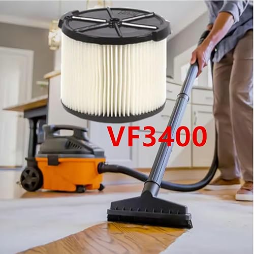 Miniatura 3 de MODRIAN VF3400 - Filtro de papel plisado estándar de 1 capa compatible con aspiradoras RID GID GID de 3 a 4.5 galones