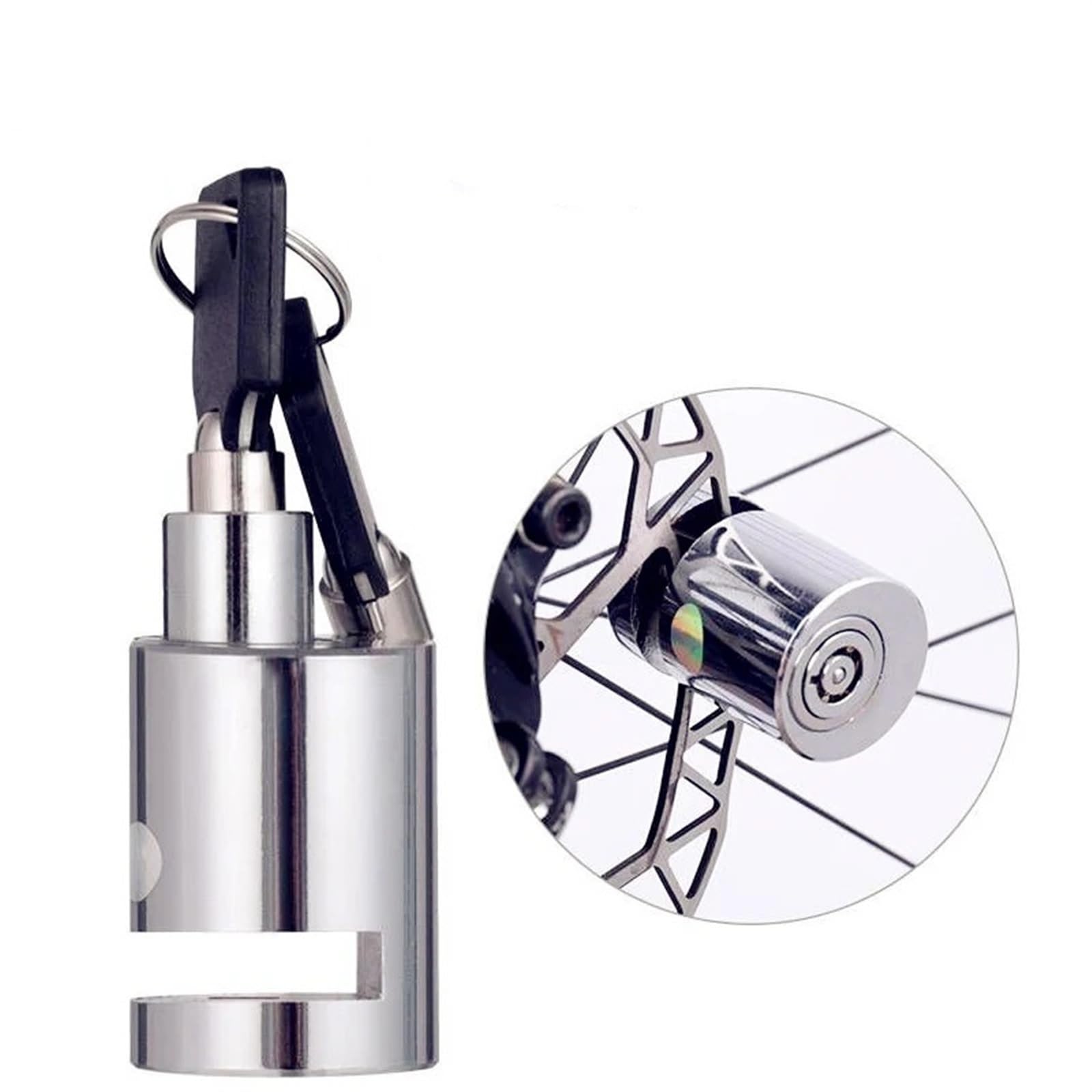 Mini Steel Motorcycle Lock with Key for Cycling Bike YP72 G1 1Pcs