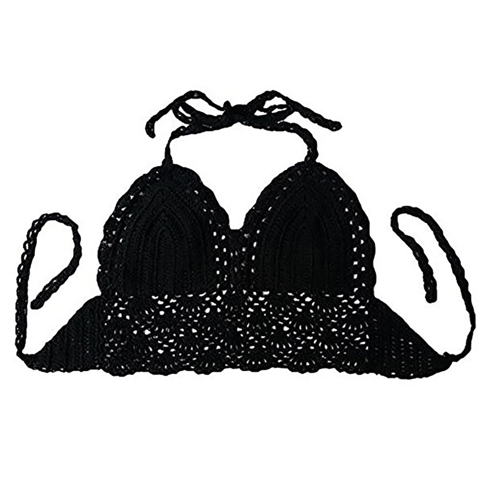 wonuu Women Summer Beach Crochet Top Bralette Knit Bra Bikini