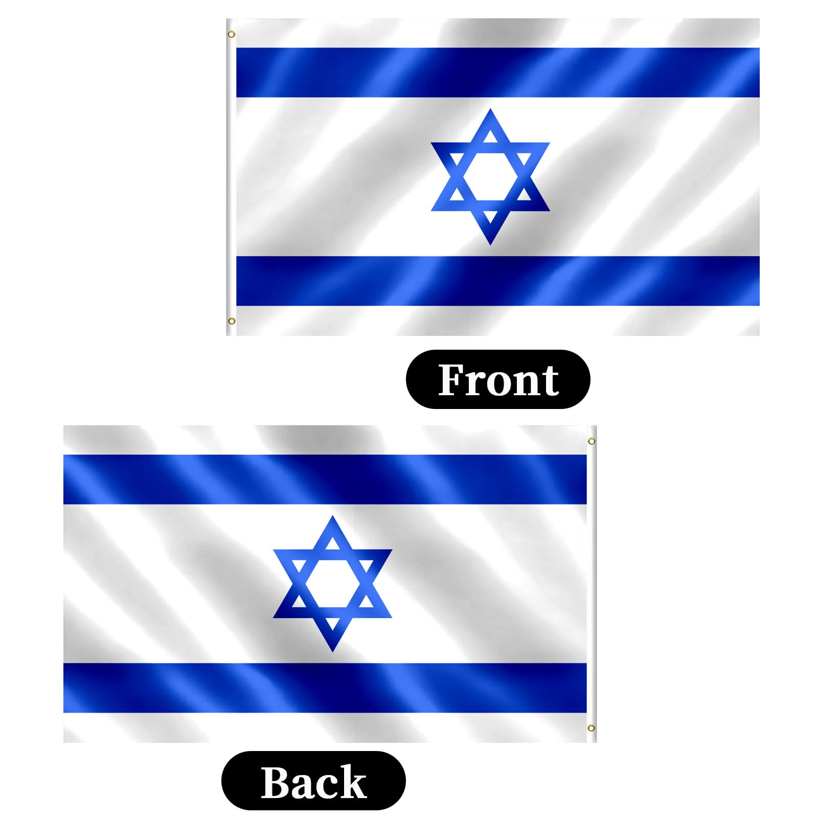 Israeli Flag 3x5 FT Israel Flag With Brass Grommets Fade Proof For Outdoor Decor(Israel) - Image 3