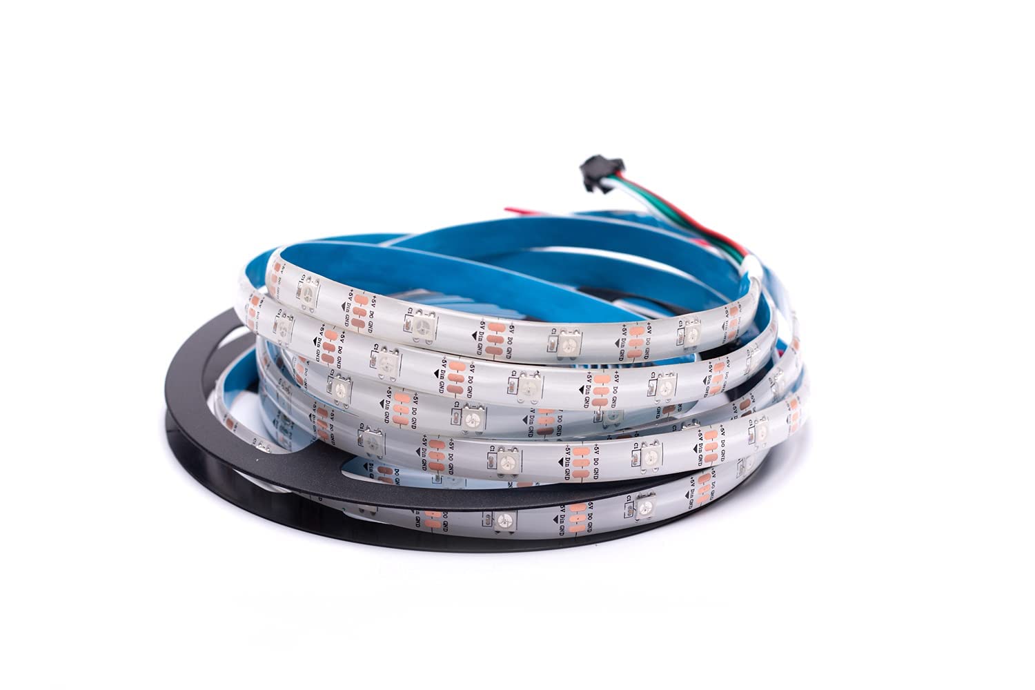 WS2812B LED Strip Individual Addressable Light Full Color SMD 5050 RGB Pixel STRI (16.4FT 150LEDS Waterproof IP65, White PCB)