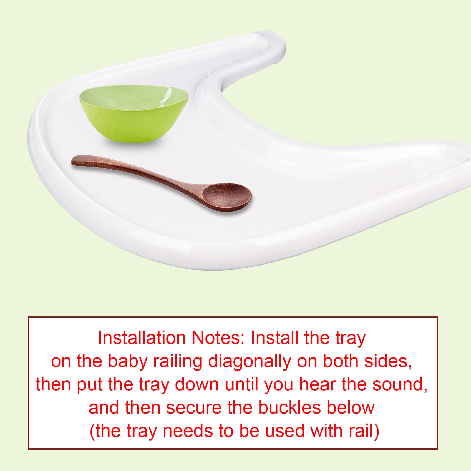 Vassoio Per Seggiolone Stokke Tripp Trapp - Compatibile, Bianco, Senza BPA, Per Bambini 6-36 Mesi