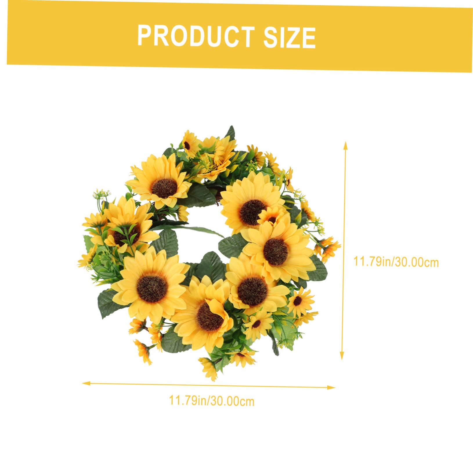 2stücke Künstlicher Sonnenblumenkranz Aus Hochwertigem Material Dekoration Für Frühlings Und Sommerfeste Für Hochzeiten Und Innenräume Pflegeleicht Und Langlebig