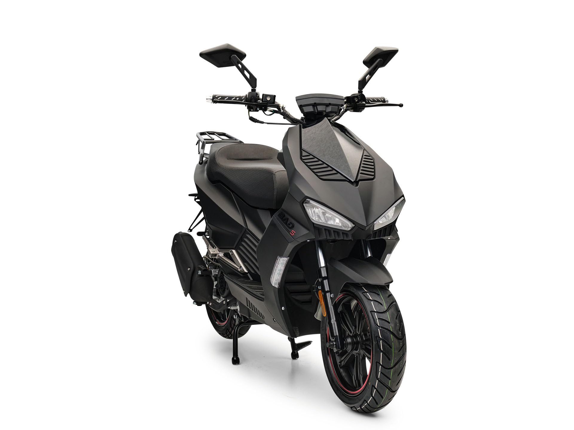 Burnout QS50 GS Motorroller 50 Ccm – Adventure-Design, EFI Euro 5, LED, 45 Km/h, Schwarz
