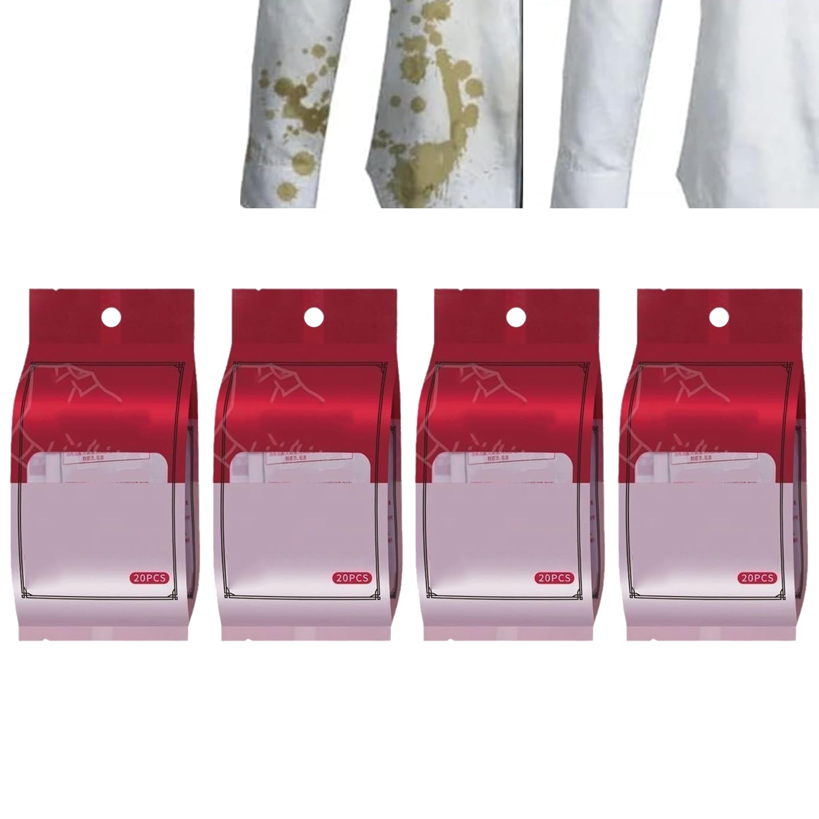 Stain Remover Wet Wipes for Laundry,Emergency Stain Removal Wet Wipes,Emergency Stain Rescue Stain Remover,Instant Stain Wipes Disposable Removes Dirt Stains,Portable Stain Removal Wet Wipes,80PC