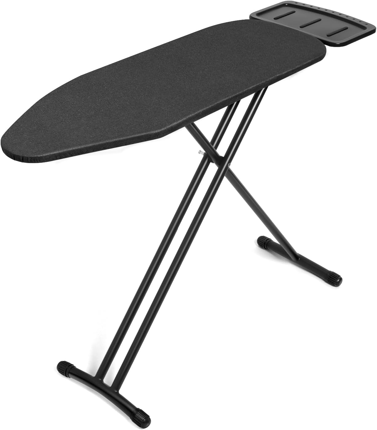 Duwee 13"x38" Ironing Board with Heat Resistant Cover and 10mm Foam, Ironing Boards Full Size with Silicone Steam Iron Rest, Adjustable Height,Heavy Sturdy T-Legs,Black