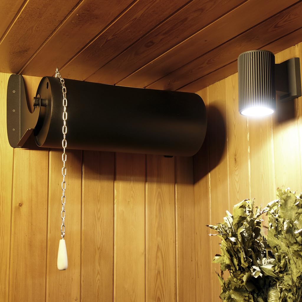 Saunainter Ducha de acero inoxidable para sauna, 16 litros, montable, recarga automática, ducha de cubo, accesorios para sauna