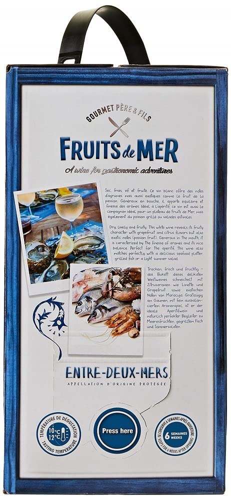 Gourmet Père & Fils - Fruits De Mer - Sauvignon Blanc, Sémillon - Weißwein aus Frankreich - Bag in Box BIB (1 x 5 l)