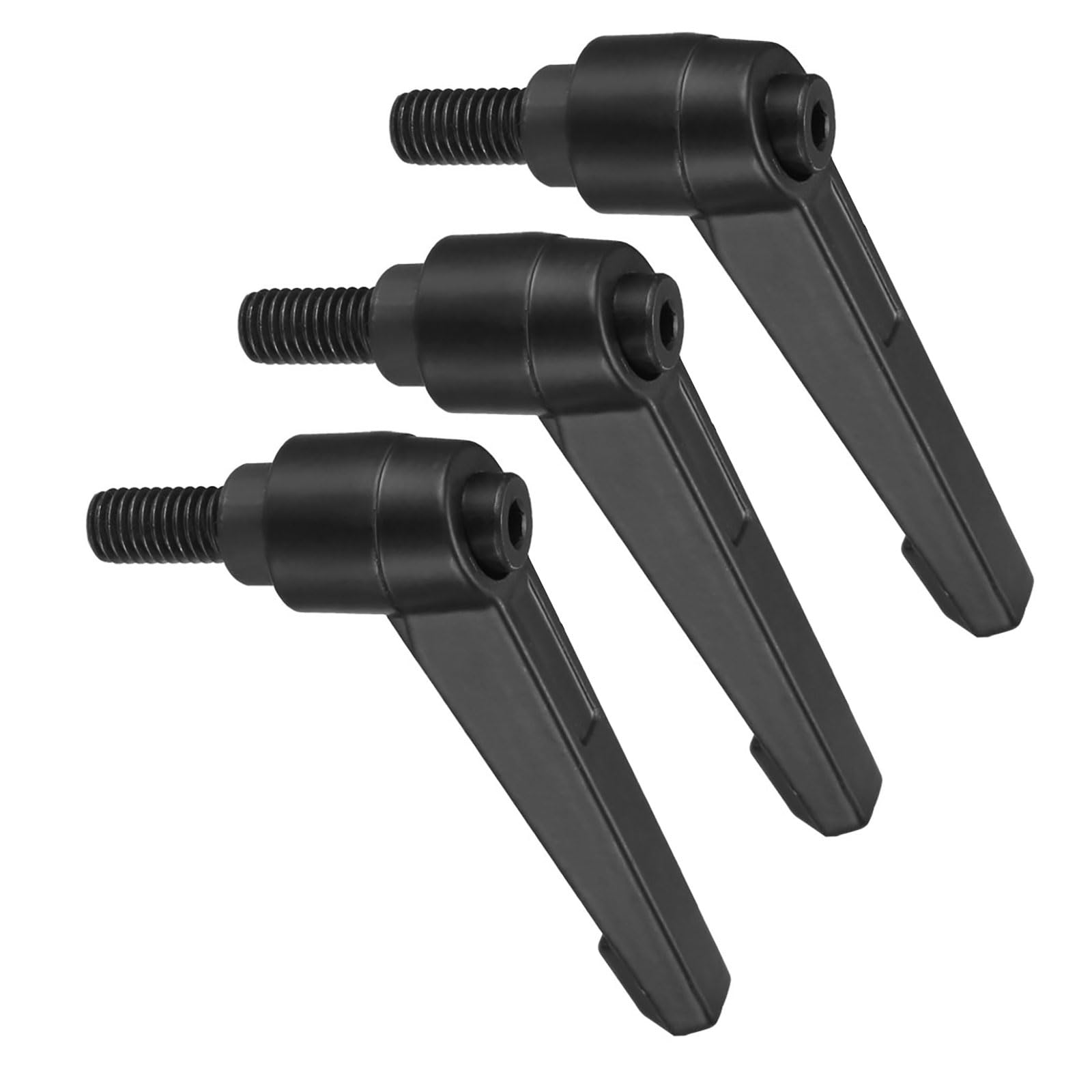 Clamping Lever Handles, M8 x 15mm Male Thread, Adjustable Quick Release Locking Rotating Bolt Knobs Black - (Applications: for Lathe Machinery), 3-Pieces