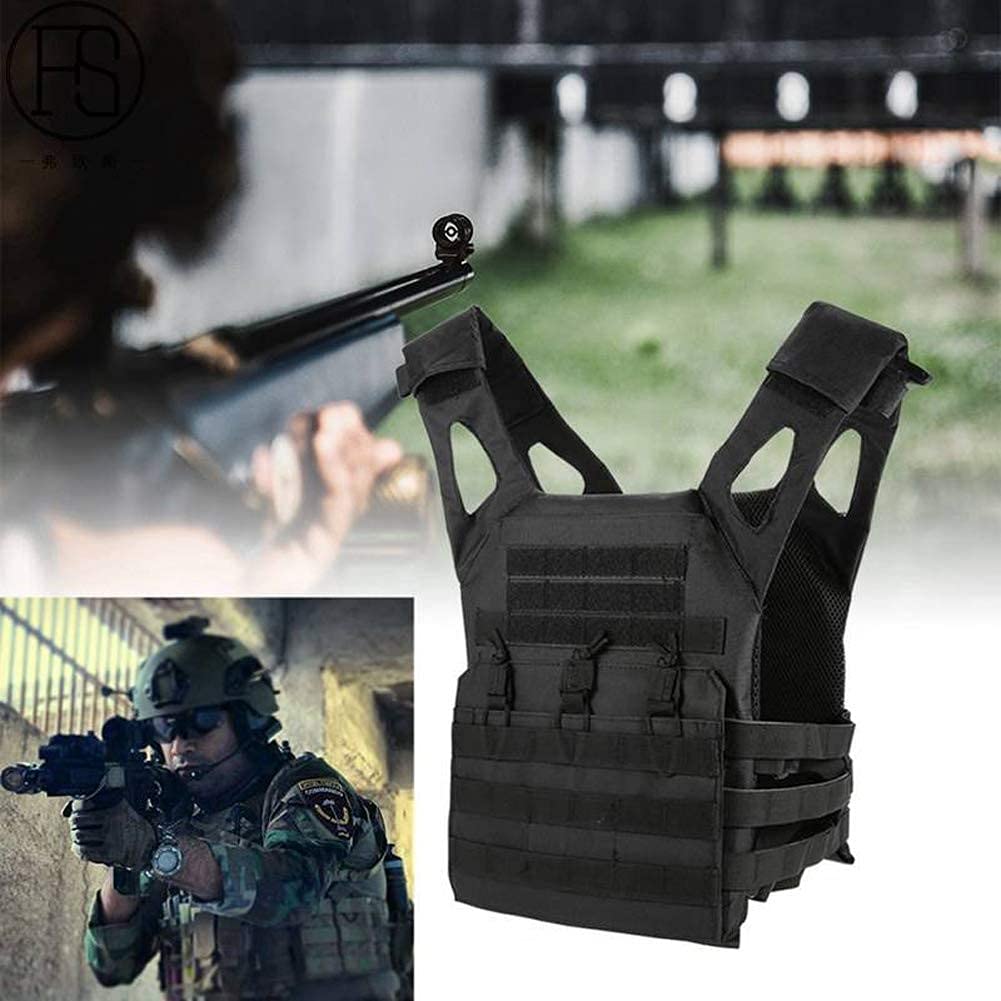 Chaleco Táctico Airsoft para Exteriores Chaleco Táctico para Hombres, Chaleco Molle Ajustable para Entrenamiento CS Airsoft Paintball Game