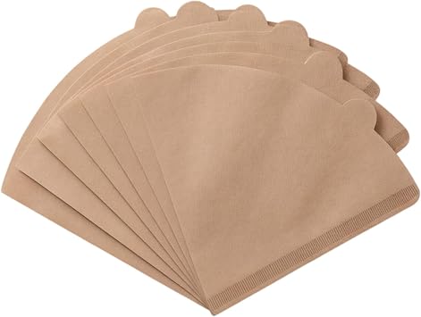 100 Count #2 Cone Unbleached Natural Paper Coffee Filters for 1-4 Cup | No Blowout,Tear-resistant,Disposable Coffee Filter Compatible with Ninja Drip,Pour Over Coffee Maker,Suitable for Home