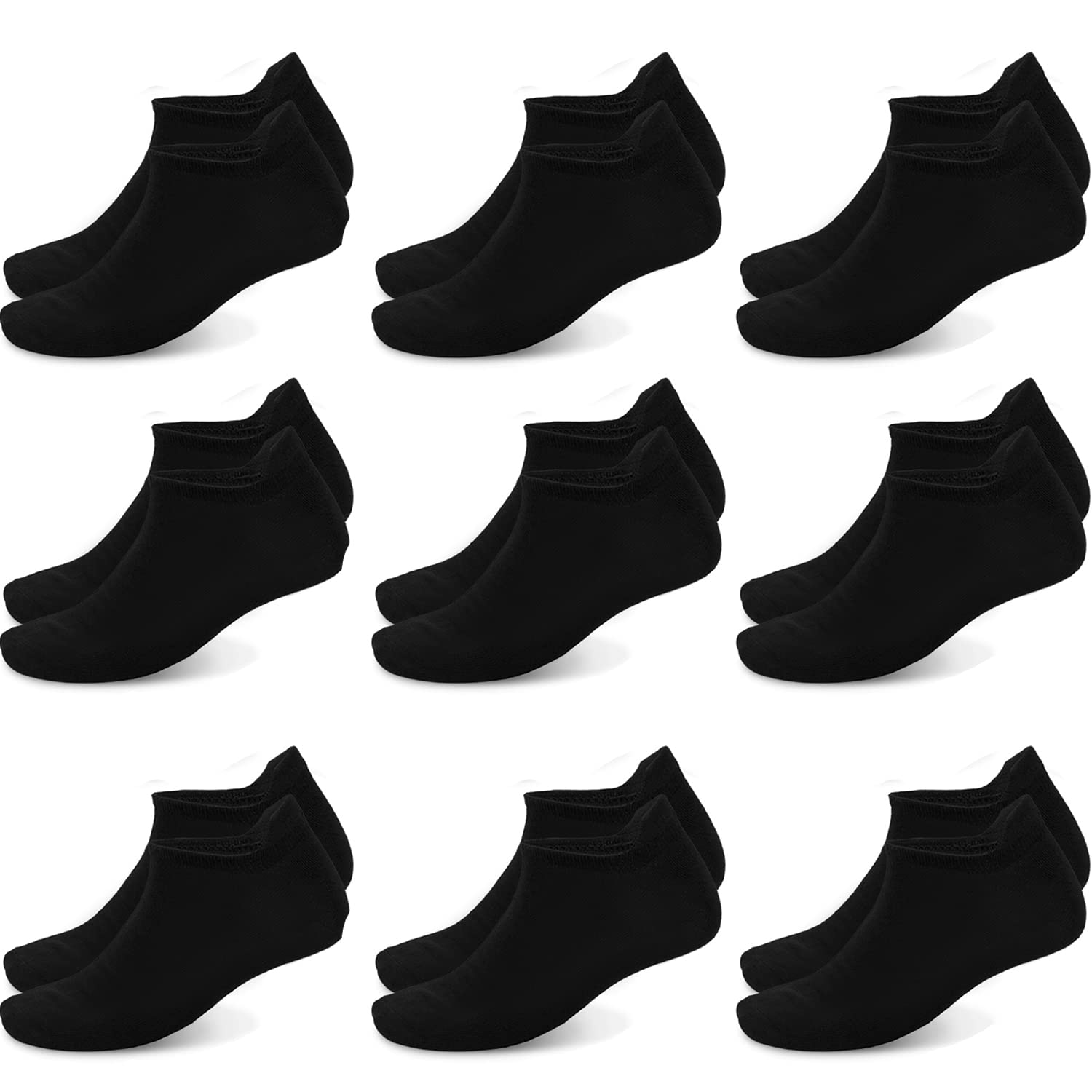 Poligono Skarpety sportowe unisex, zapobiegające powstawaniu pęcherzy, krótkie, miękkie, oddychające, bawełniane skarpety do kostek, do gimnastyki, fitnessu, biegania