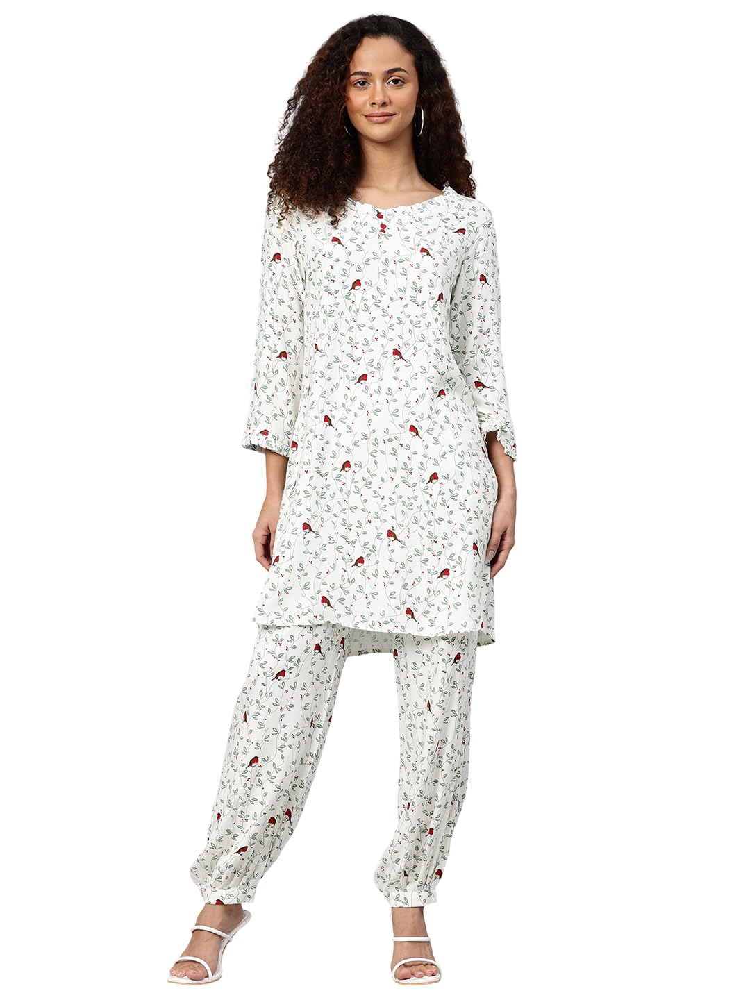 Women Printed Tunic & Harem Pants Co-Ords-image-30