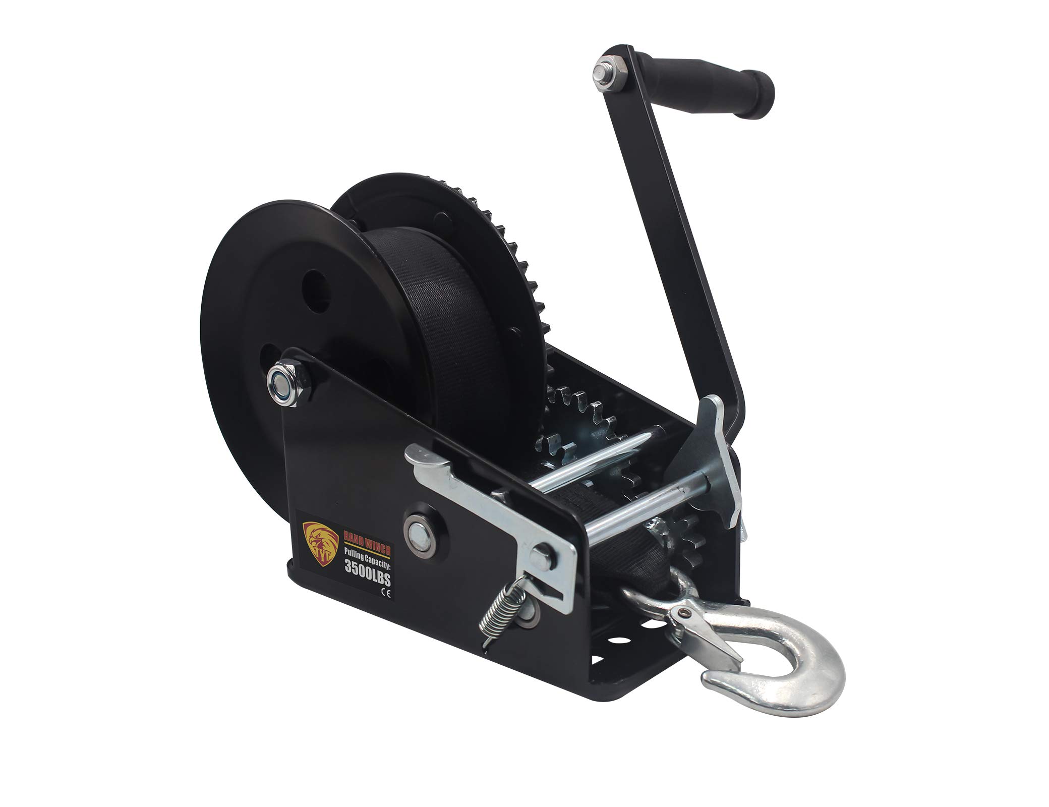 Buy TYT 3200LB Trailer Boat Strap Winch with 10M (33FT) Black Nylon