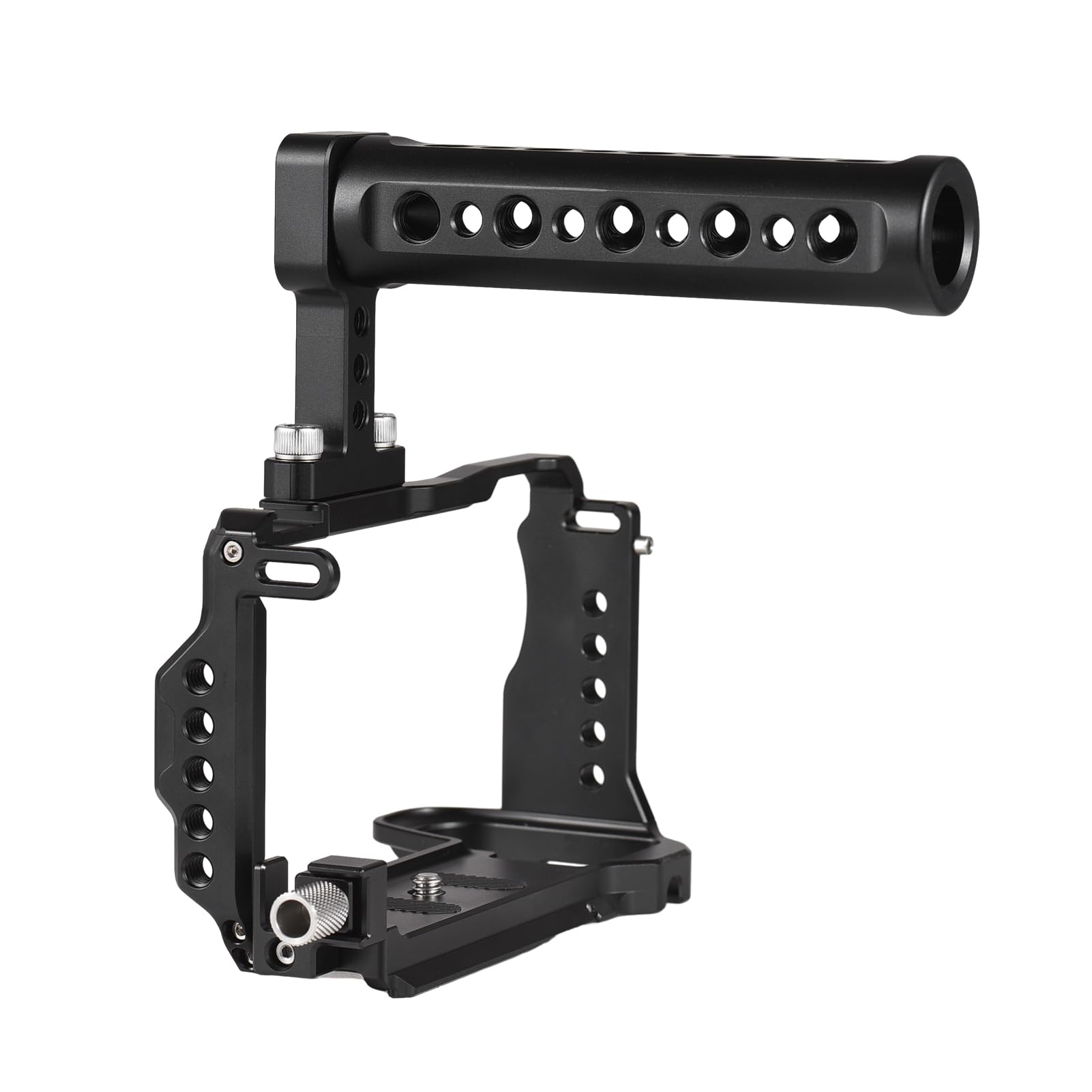 Andoer Estabilizador De Cámara Jaula De Cámara Kit De Manija Superior De La Cámara De La Aleación De Aluminio Con Ranura Para Llave Magnética Soporte Con Cámara Sony A6700