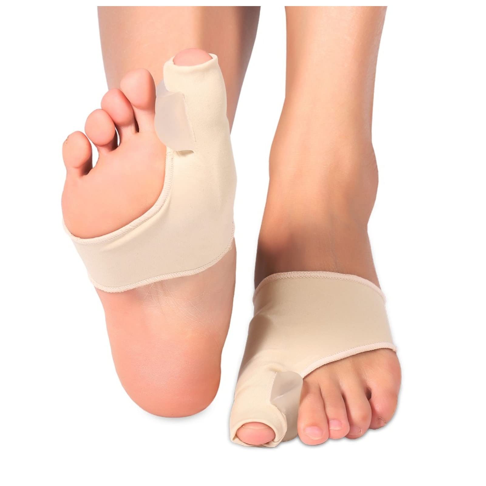 2PCS Ocieplacze na nogi Żelowe Rękawy Ochronne Silikonowe Rozdzielacze Palców Stóp Wsparcie Na Haluksy Pedicure Ortopedyczne,Ochraniacze na nogi