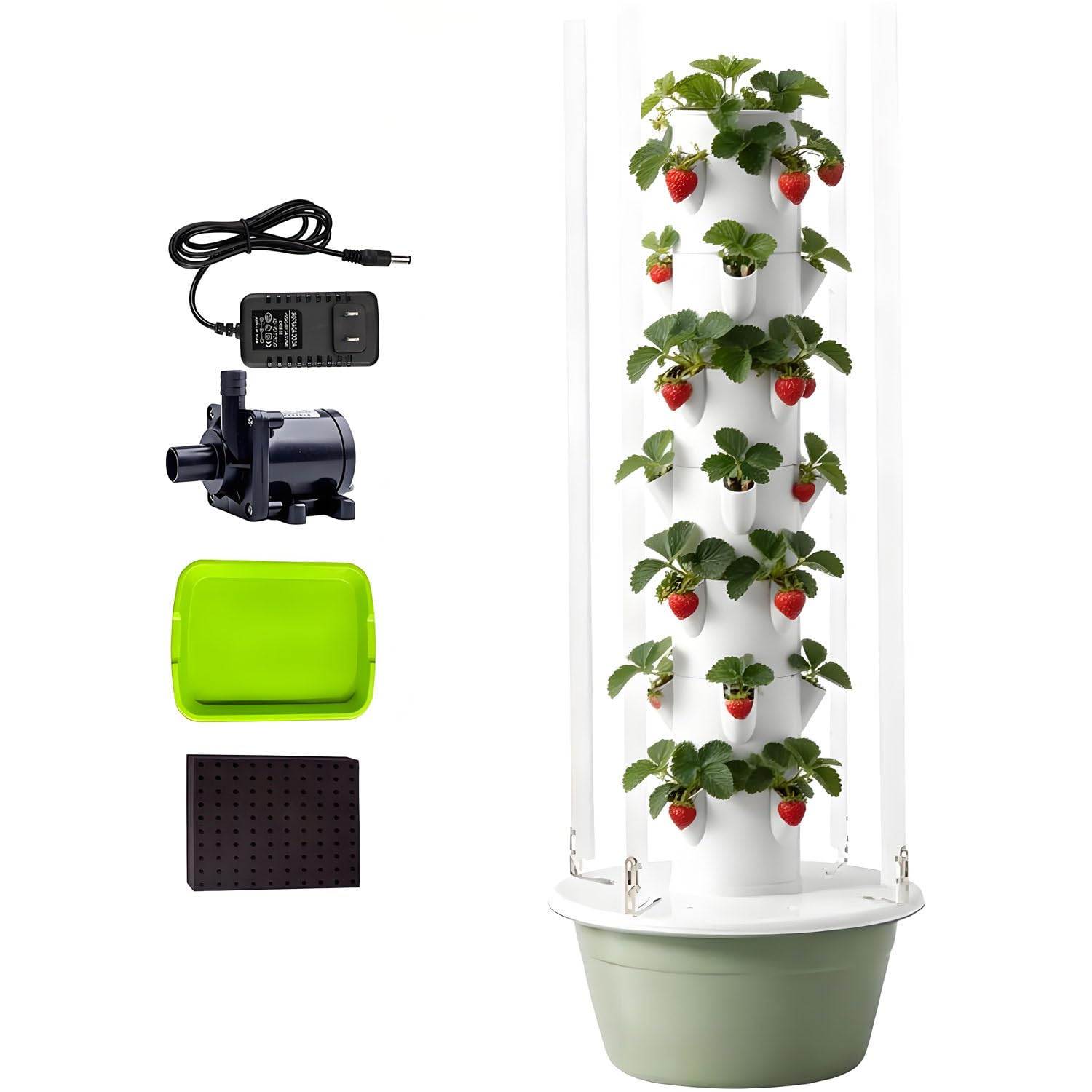 Sistemas de Cultivo hidropónico Vertical para Interiores y Exteriores 11layers | Kit de cultivo vertical con luces LED y sistemas de autorriego para disfrutar de plantas frescas durante todo el año.