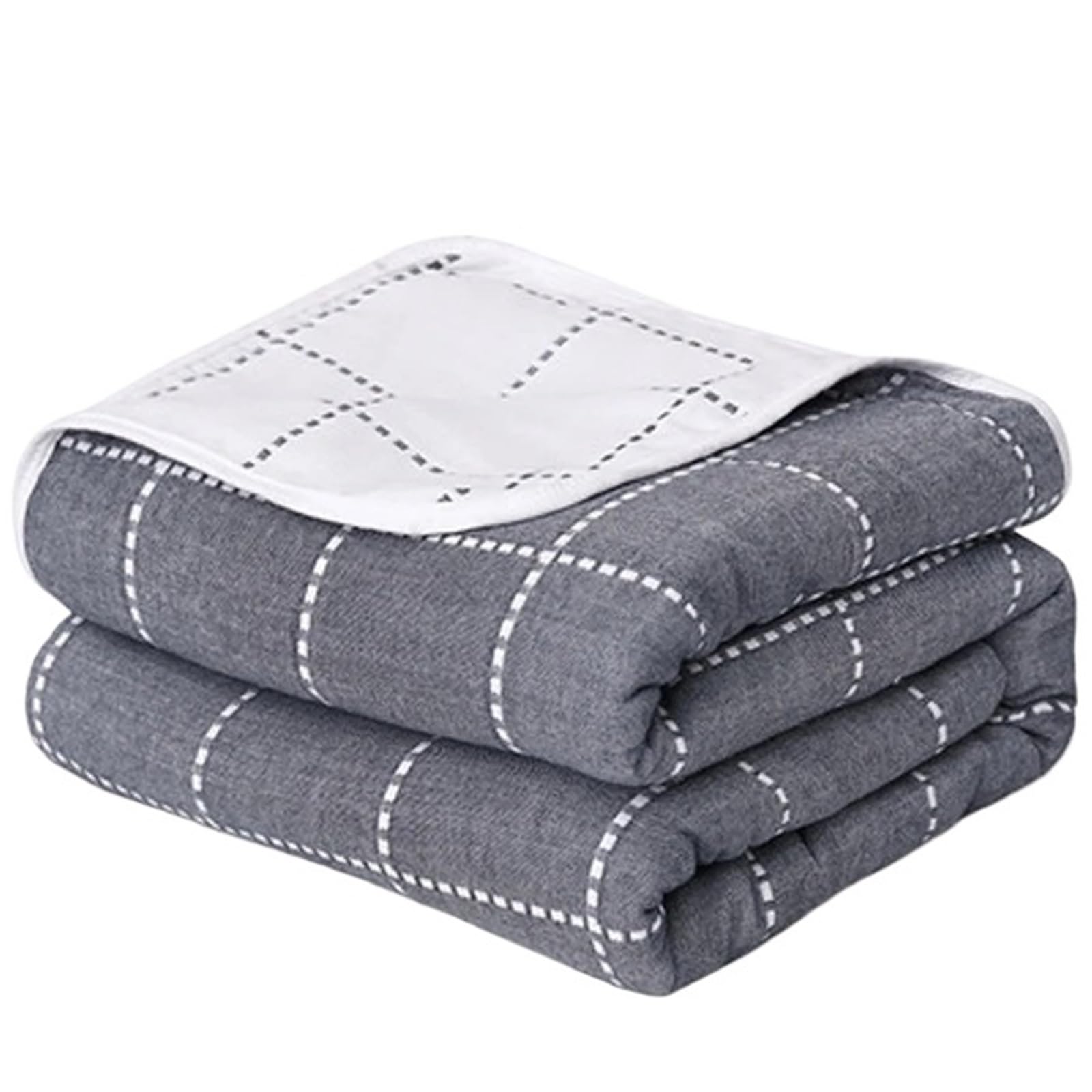 HKSDKABOP Muslin Throw Blanket, 6-Layer Cotton Chiffon, Multiple Sizes(Color9,90X100cm 1pc)