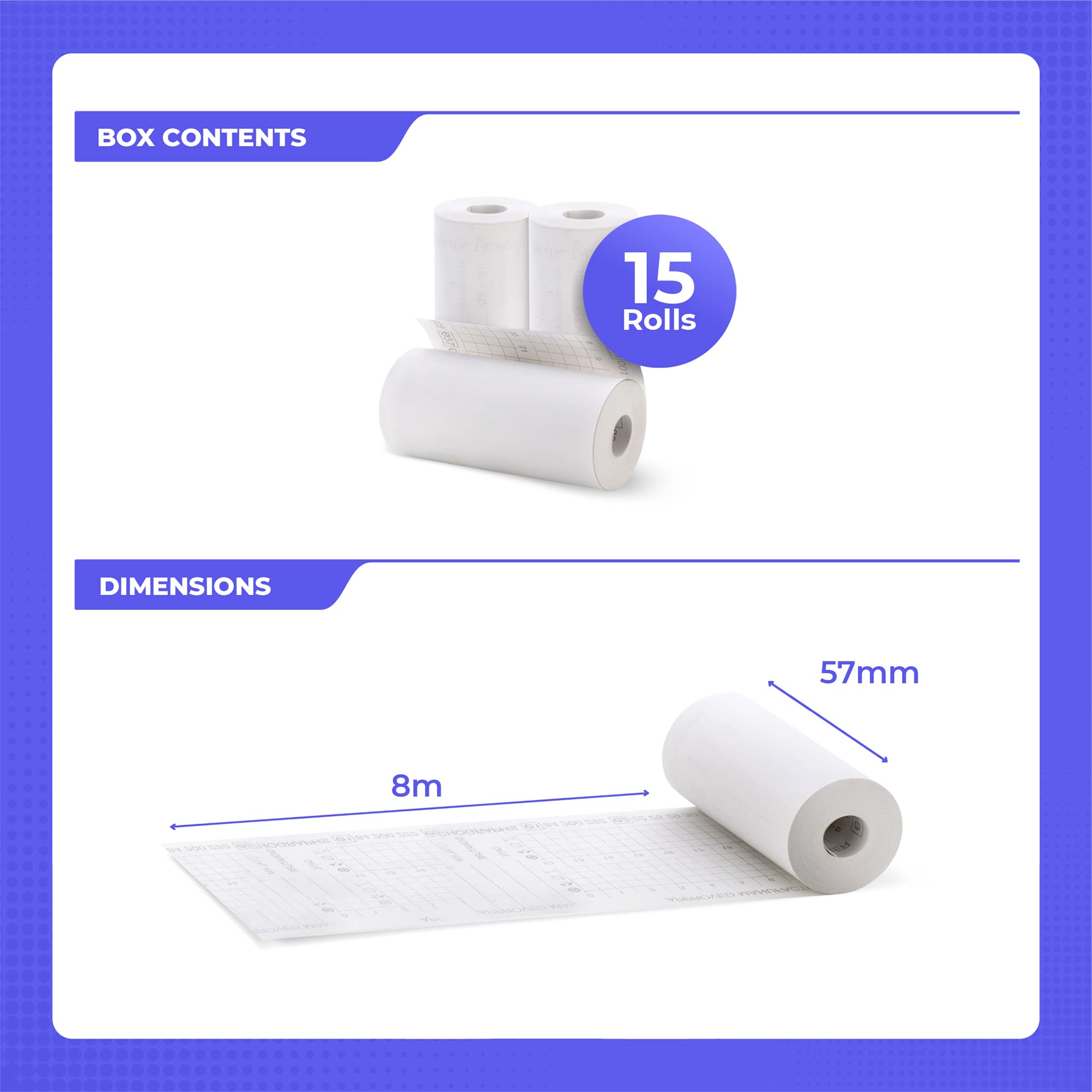 SWIPARO - Certified Tachograph Paper Rolls - Thermal Paper for All Truck Digital Tachographs - 57/8mm (Pack of 15) - Image 4