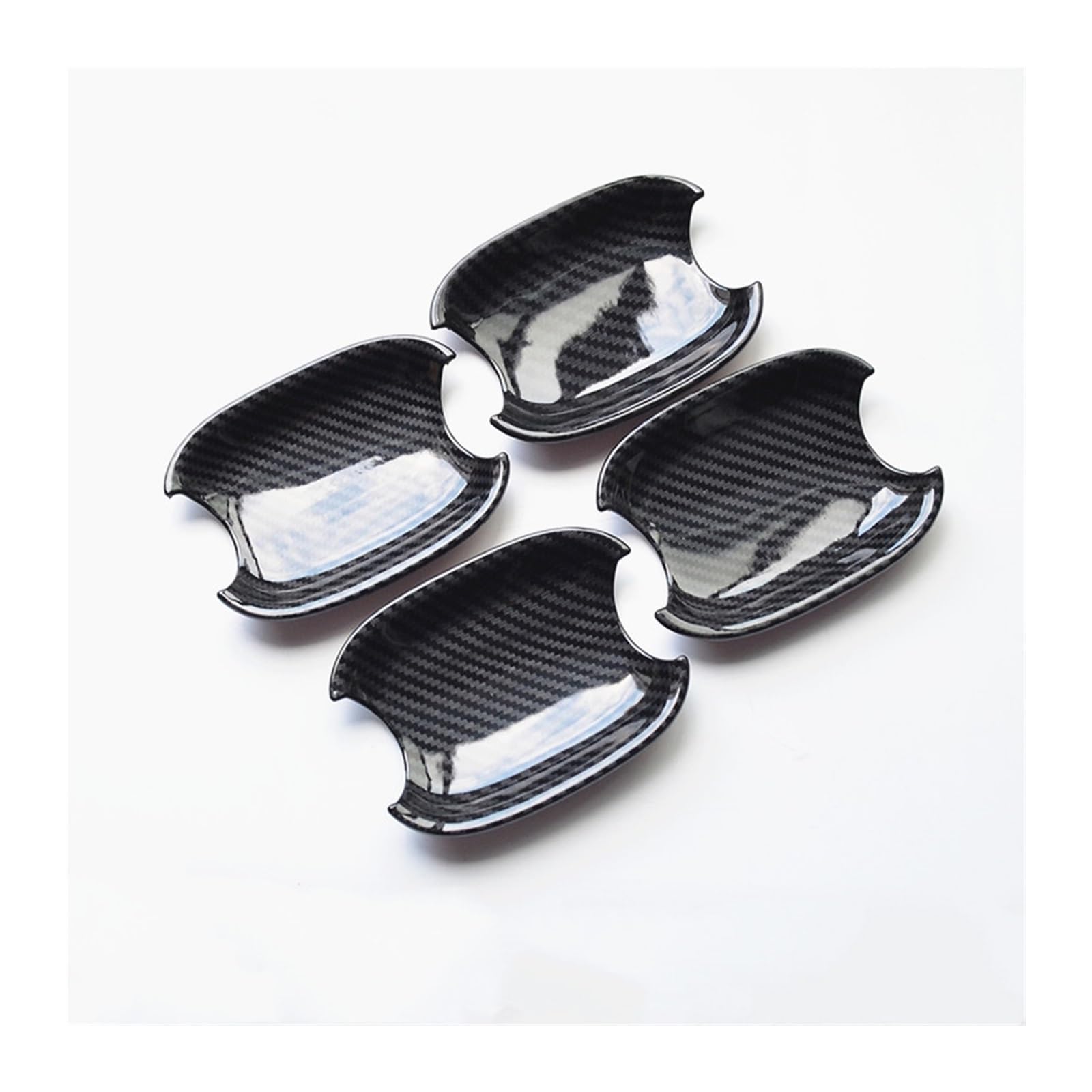 HCKCLMBMZW for A4 for B8 for Q3 for Q5 Carbon Fiber Car Exterior Door Handles Decoration Cover Trim Door Handle Cover