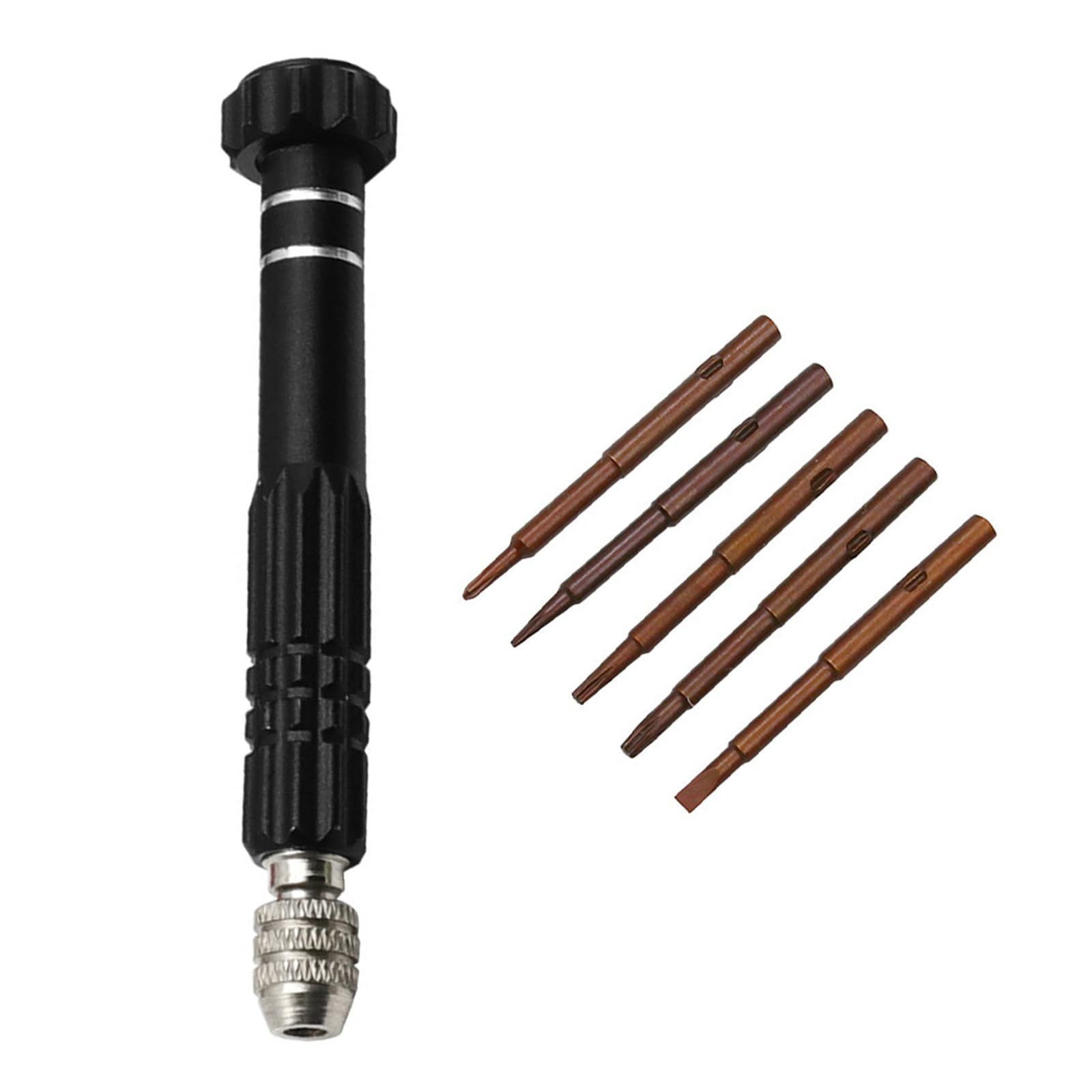 Xuqizzpp Black 5 In 1 Screwdriver Disassembly Set For Computer, Glasses, And Watch Maintenance Outdoor Camping Professional Use Screwdriver Set