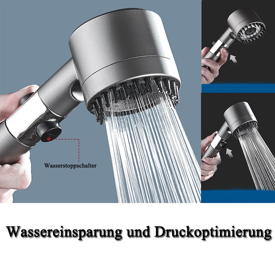 Pommeau de douche filtré – Adoucit les cheveux brillants et le confort ultime – Anti-calcaire avec tuyau et 1 filtre (1 pièce)