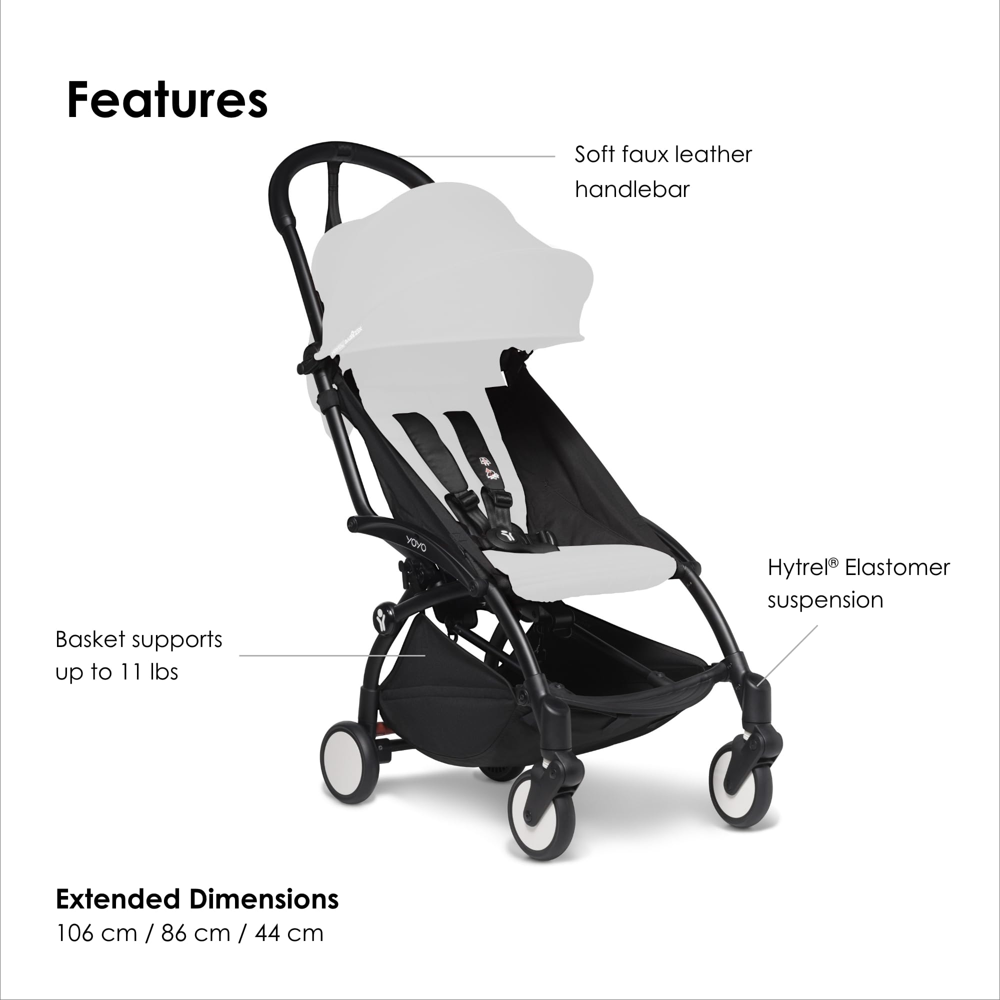 BABYZEN YOYO2　ブラックフレーム×ジンジャー Babyzen YOYO2 Lightweight Compact Stroller with Reclining Backrest