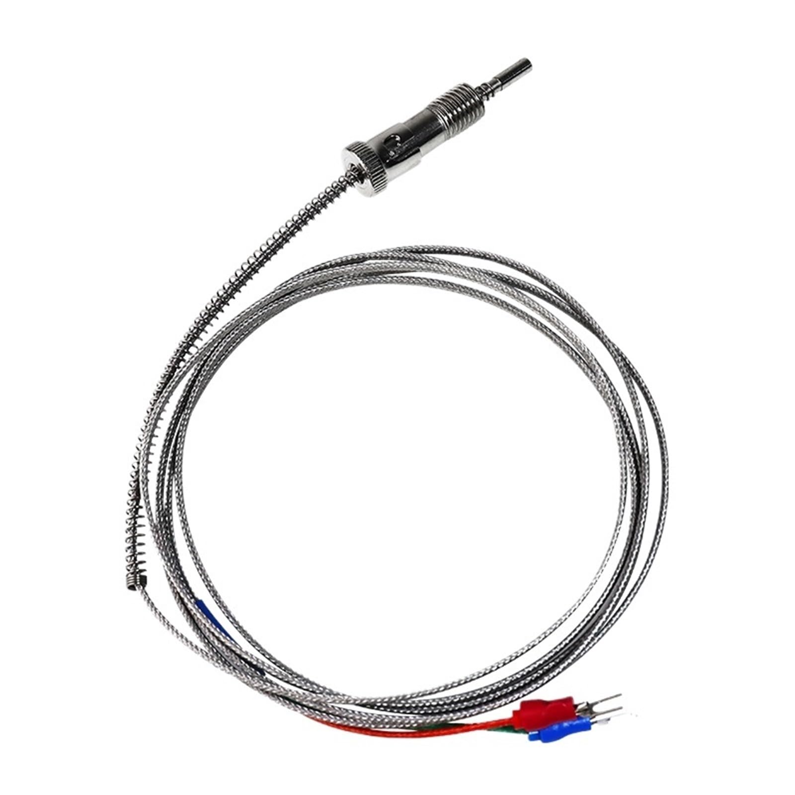 Sensore di Temperatura con Filettatura M12 PT100 Tipo KJ Termocoppia a Molla di Compressione 1m 2m 3metri 4m 5m for regolatore di Temperatura(PT100 Type 2m)