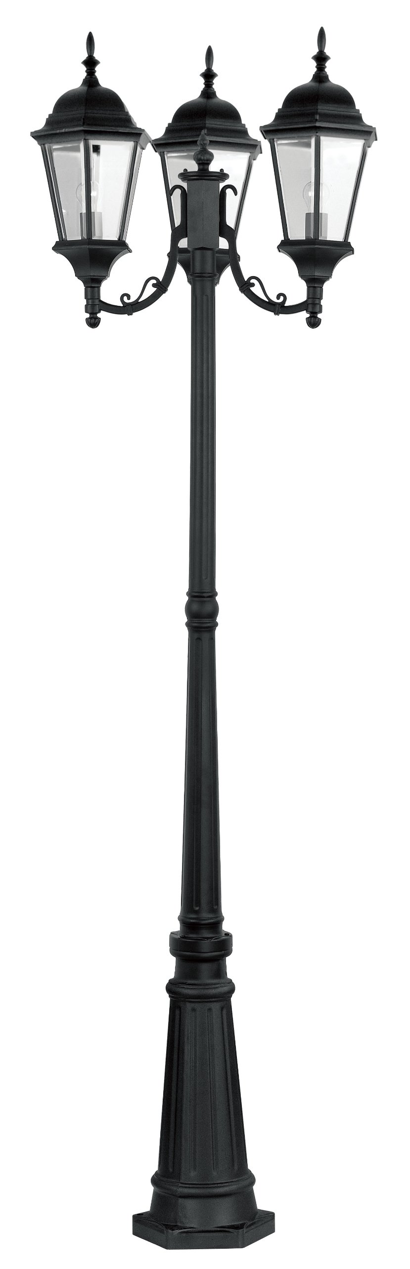 Livex Lighting 7553-14 Hamilton 3 Light Outdoor 3 Head Post, Black,27" x 24" x 24"