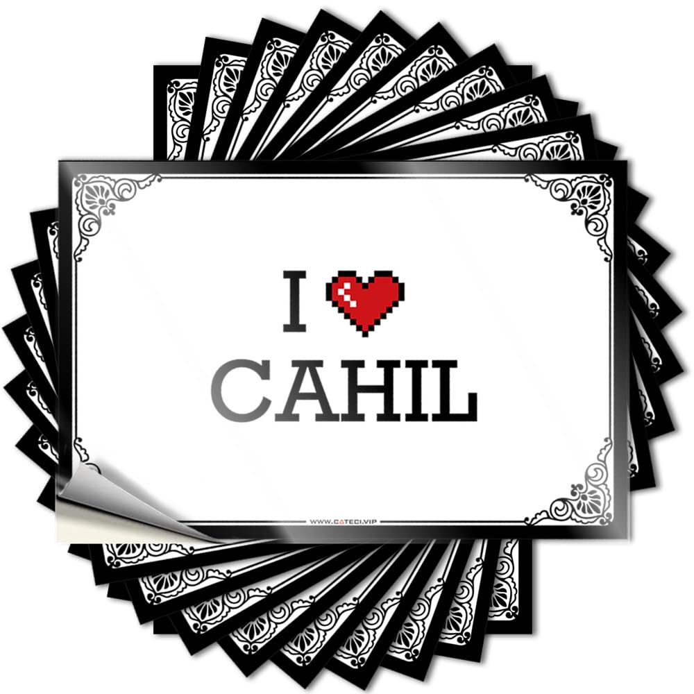 I Love Cahil Coastal Decals | Must Waterproof Vinyl Hard Mold Removable Decal Peel Stick(8X12CM)