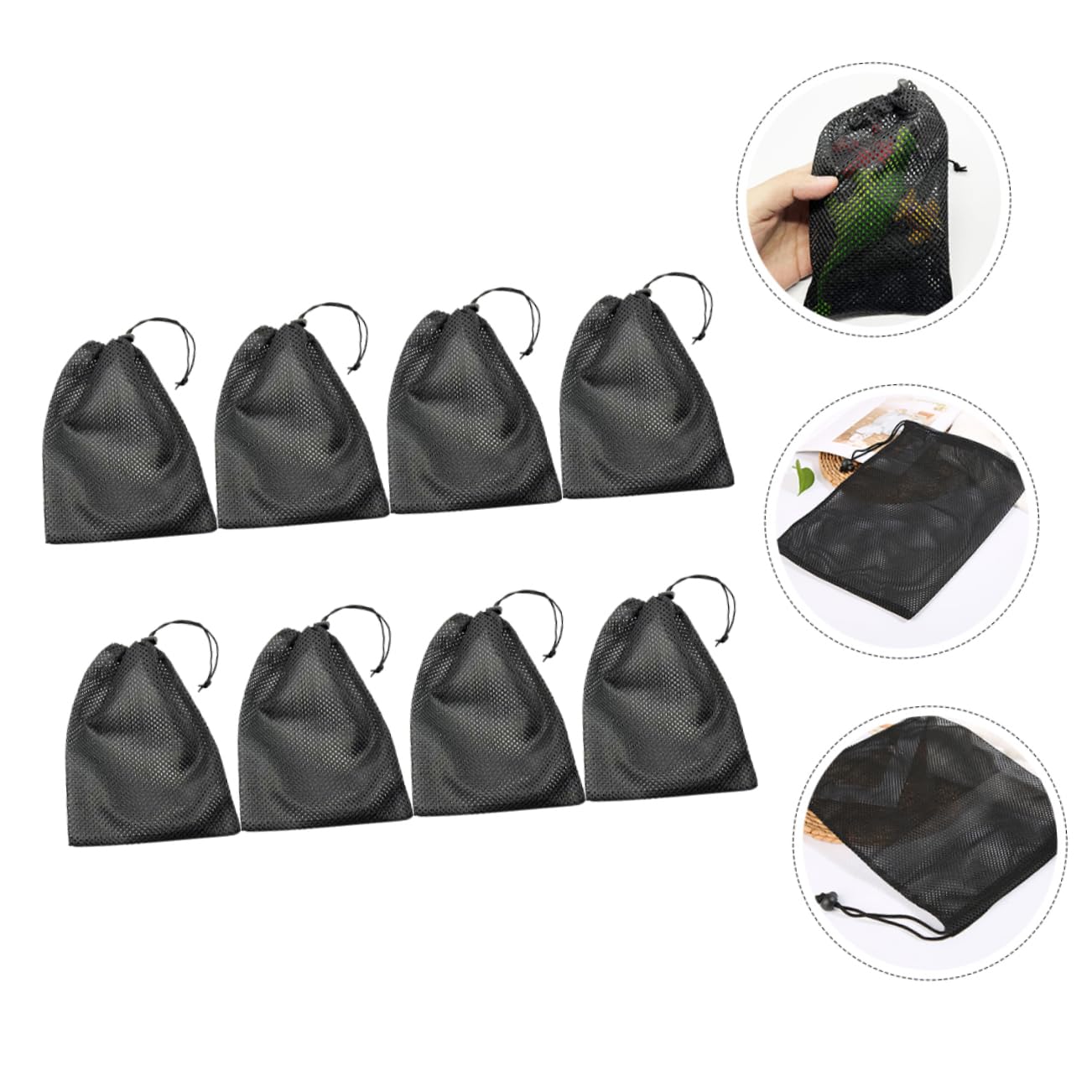 HEMOTON Bolsa De Malla para Almacenamiento con Cordón Bolsas Grandes para Ropa Sucia Bolsas De Malla para Viaje Bolsa De Malla para Ropa Delicada Bolsa De Red Bolsa De Malla Duradera