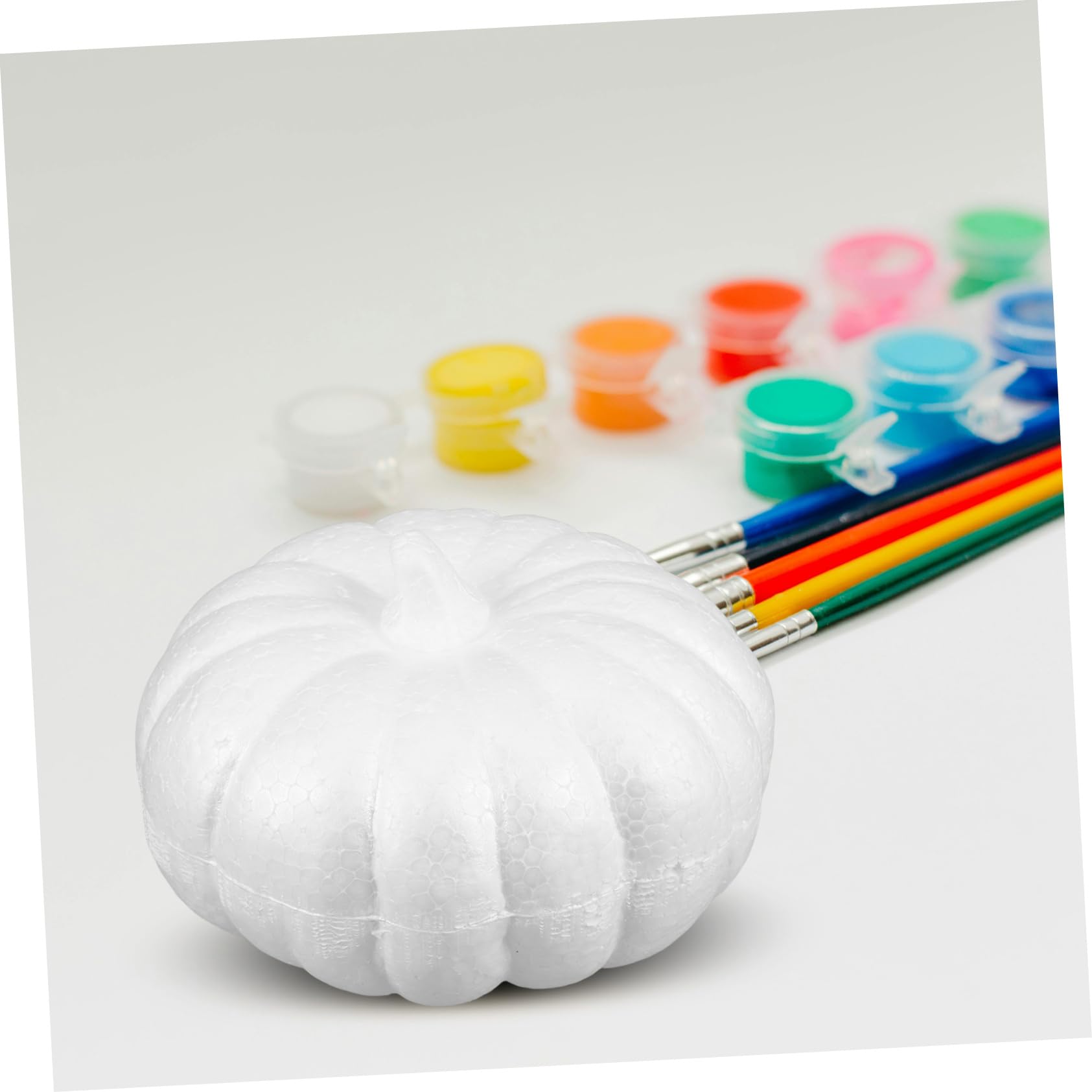 3pezzi Zucca Bianca Decorativa in Schiuma Accessori per Halloween e Autunno Zucche Artificiali per Lavoretti Fai da Te e Pittura