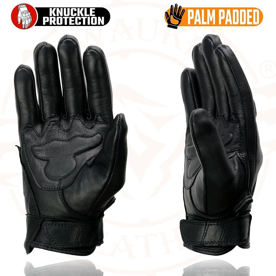Milwaukee Leather MG7521 Men's Leather Gloves with Gel Palm and