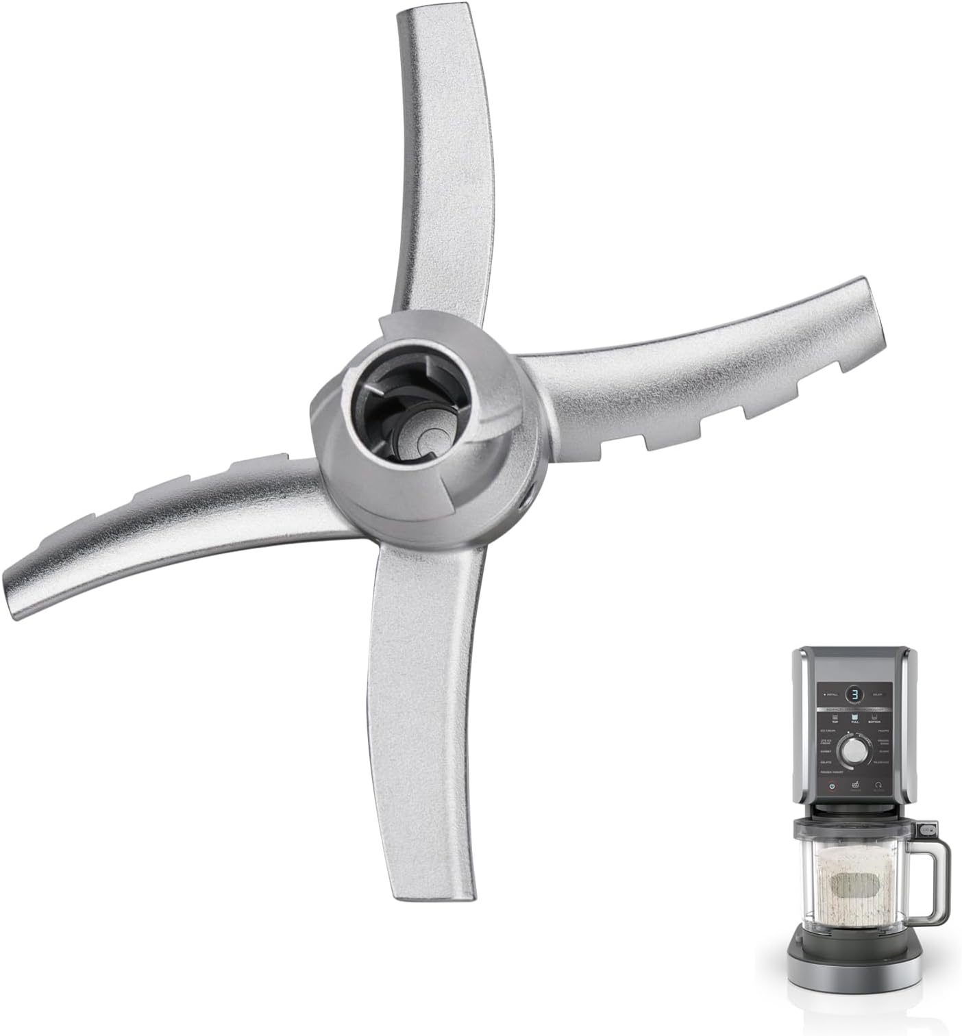 Replacement Paddle Blade Compatible with Ninja Creami NC500 Series Ice Cream Maker - Stainless Steel Mixing Blade Paddle Replacement for Ninja Creami NC500C NC501 NC501C CN501CO NC501H