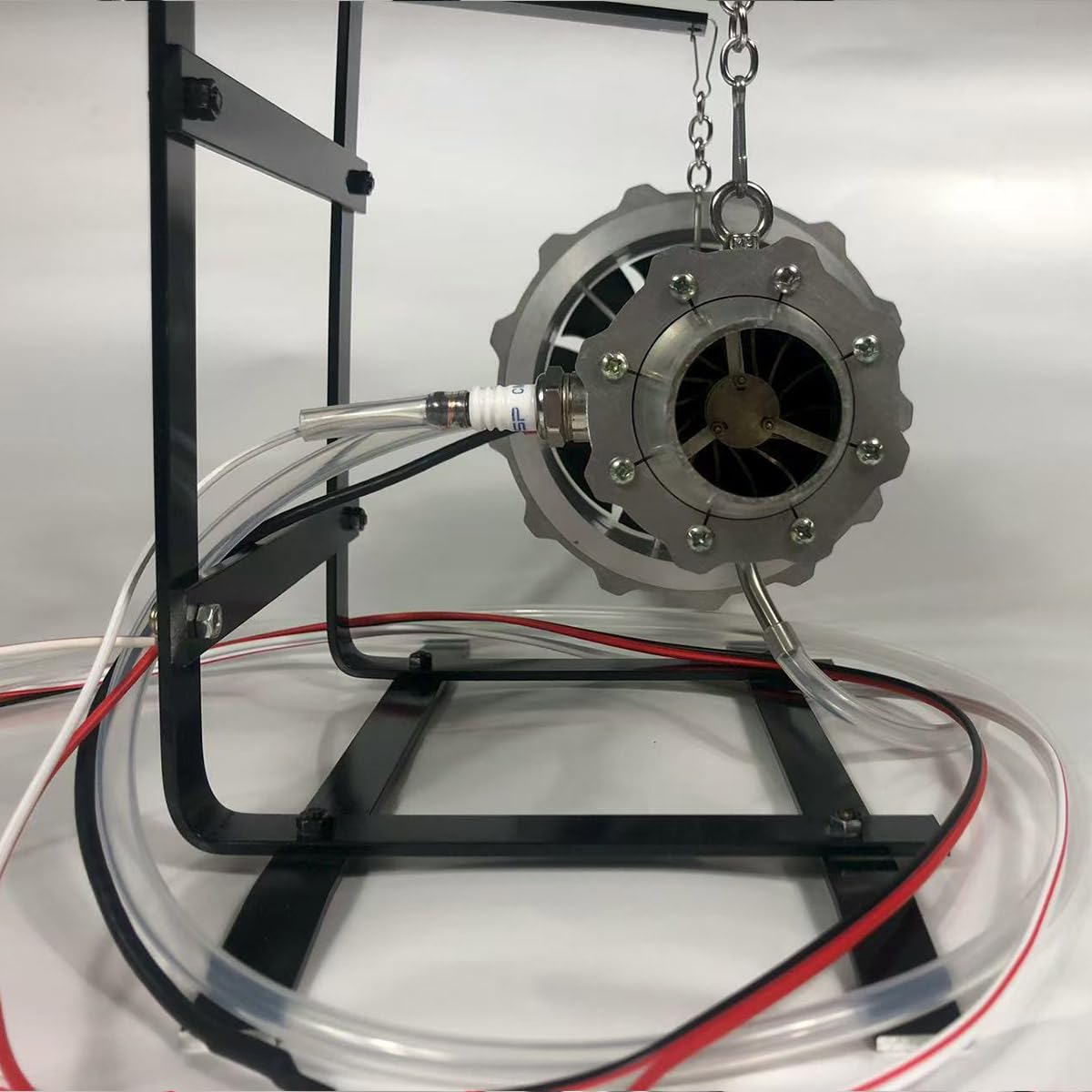 Mini Turbofan model silnika, silnik samolotowy, wyjmowany, serwisowy, silnik odrzutowy ze spalaniem gazu płynnego, zestaw modelarski silnika turbofana, model samolotu, model silnika na prezent