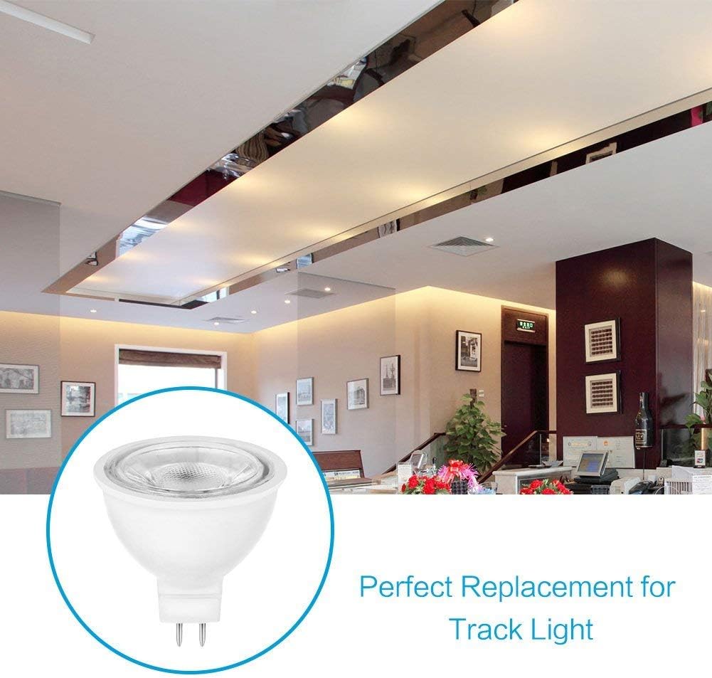 Warm White 3000K LED Spotlight Bulbs, 5W, Non-Dimmable, 6-Pack