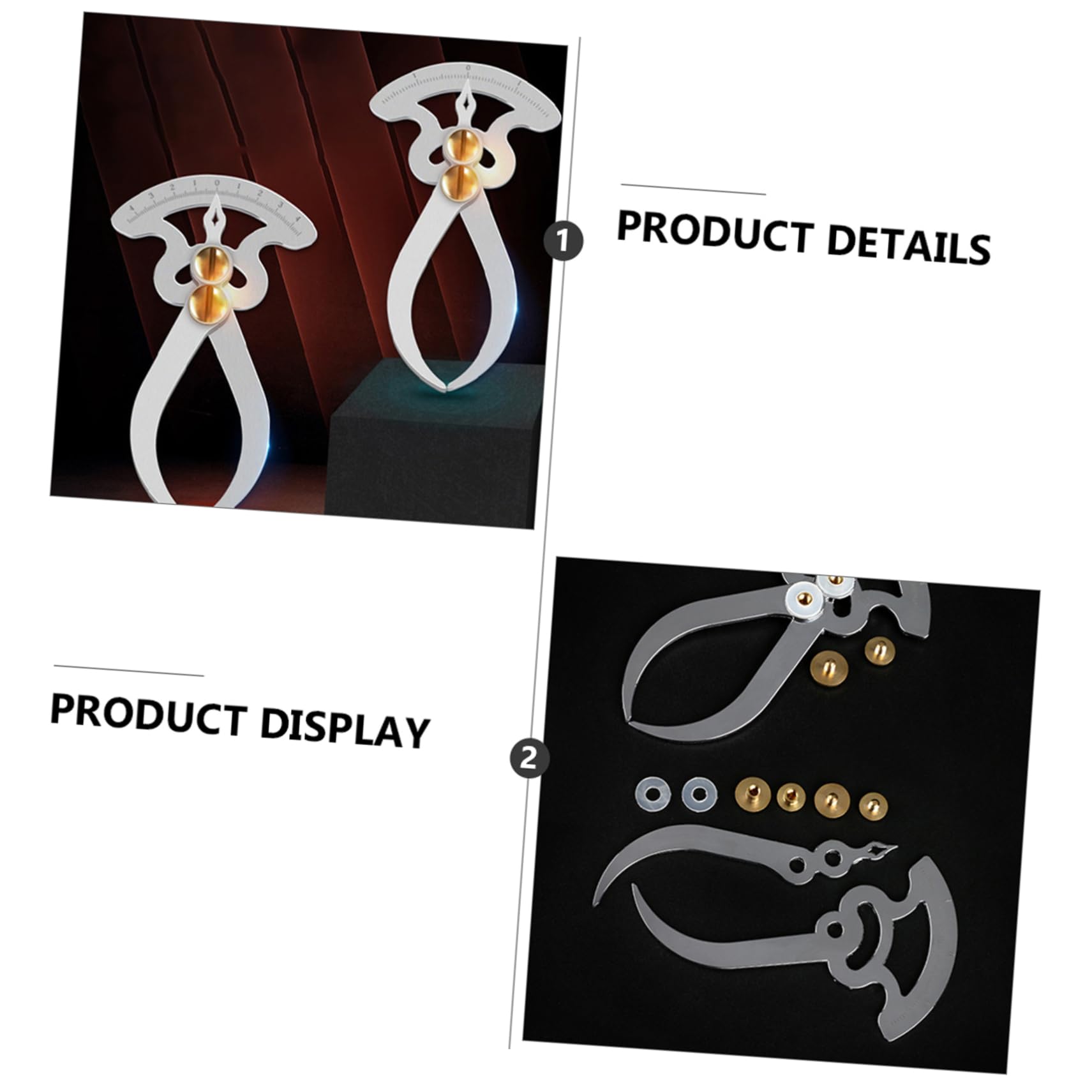 IMIKEYA Sturdy Stainless Steel Outside Calipers Jewelry Measure Tool Caliper Measuring Woodworking Accurate Easy to Read