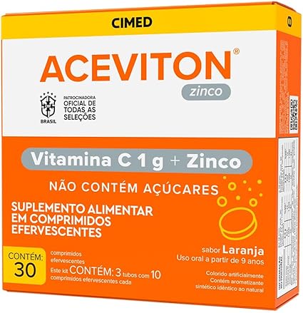 Aceviton Vitamina C e Zinco comprimidos efervescentes