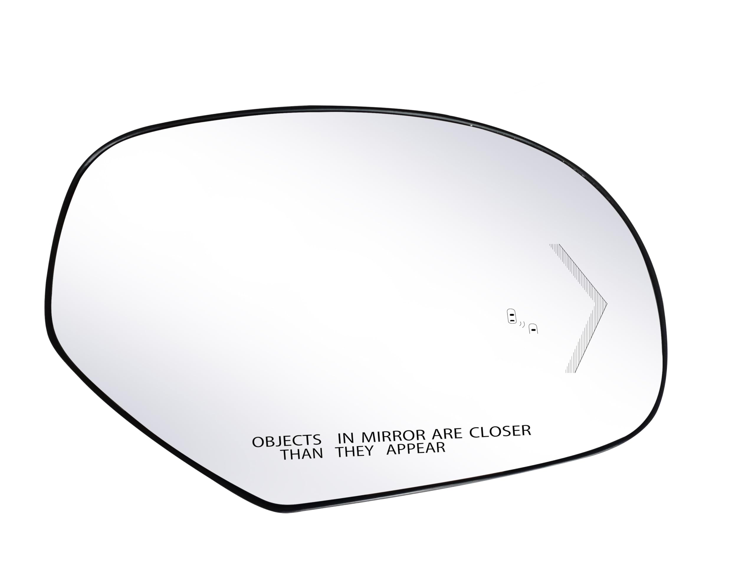 Passenger Side Replacement Mirror Glass - Compatible With Cadillac, GMC & Chevy Vehicles 2009-2014 Escalade, Yukon XL, Suburban 1500, RH, Heated With Blind Spot Detection