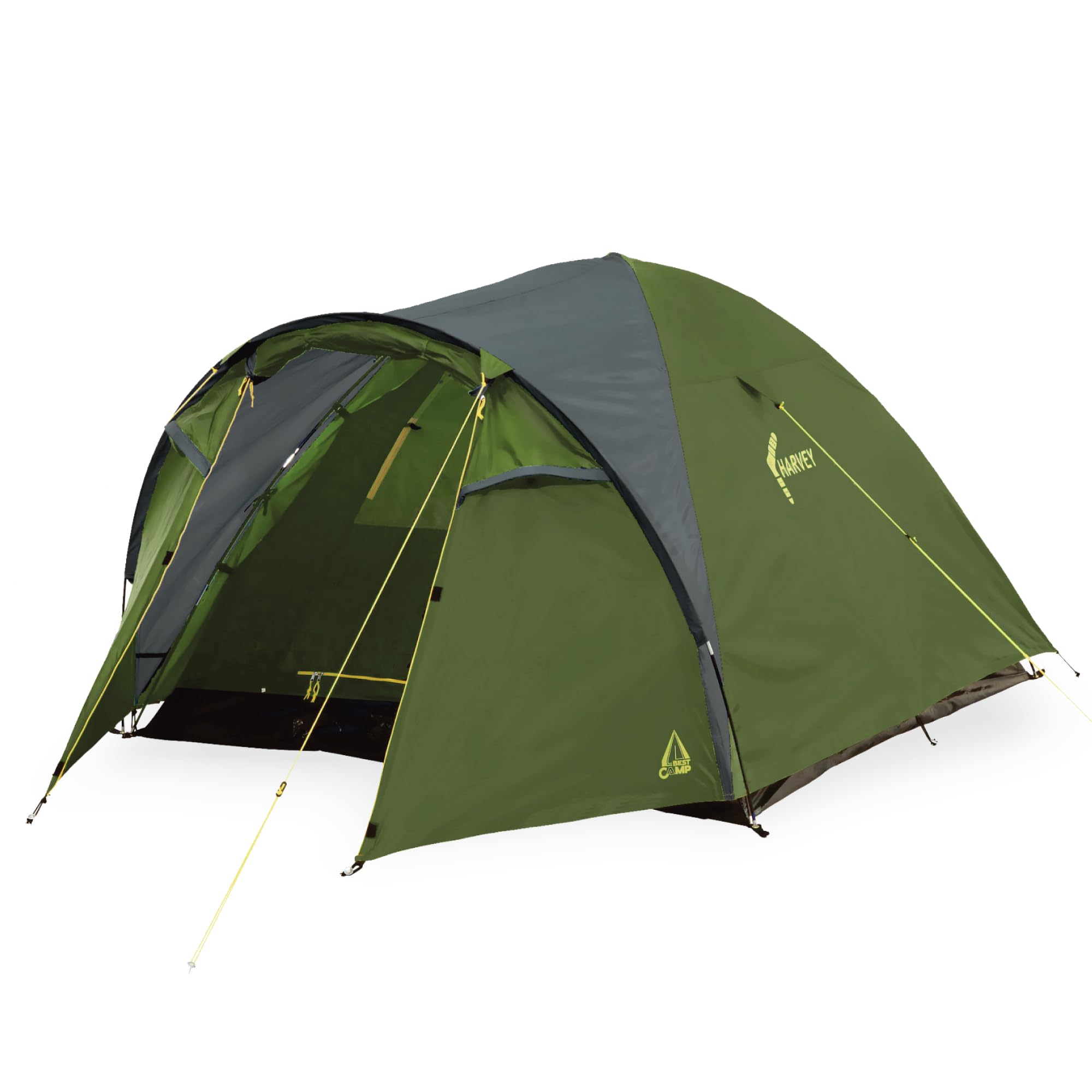 High Peak Campingzelt für 3 Personen, Kuppelzelt mit langem Vordach, leicht | 2-in-1 Innenzelt mit Regenplane, Wasserabweisendes Außengewebe, Mesh-Belüftung, Für Festival und Kurztrips