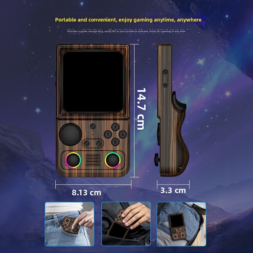 Console di gioco portatile retrò 2026, schermo da 4 pollici, 20.000 giochi e WiFi, doppio controller per giochi multiplayer, regali di compleanno per gli amici (bianco)