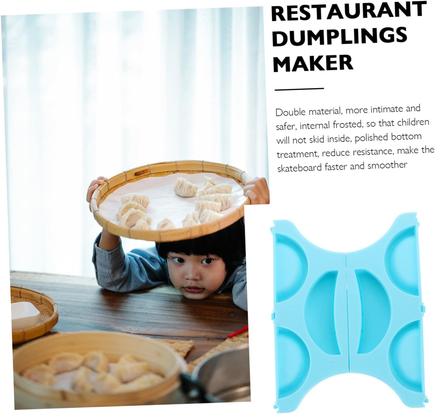 Garneck Folding Dumpling Maker Molds for Easy Dumpling Wrappers Smooth Surface DIY Tools for Baking and Home Cooking for Dumpling Lovers