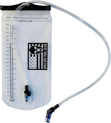Spec Ops Tool Gear Bolsa de hidratación a prueba de fugas de 2 litros, bolsa de agua militar, paquete de camello para senderismo, ciclismo,