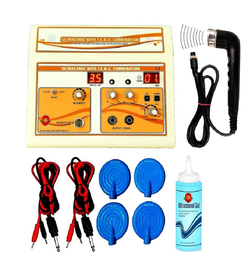 Ultrasound With Tens 2 Channel Electro Therapy Machine for Pain Relief with 1 Year Warranty