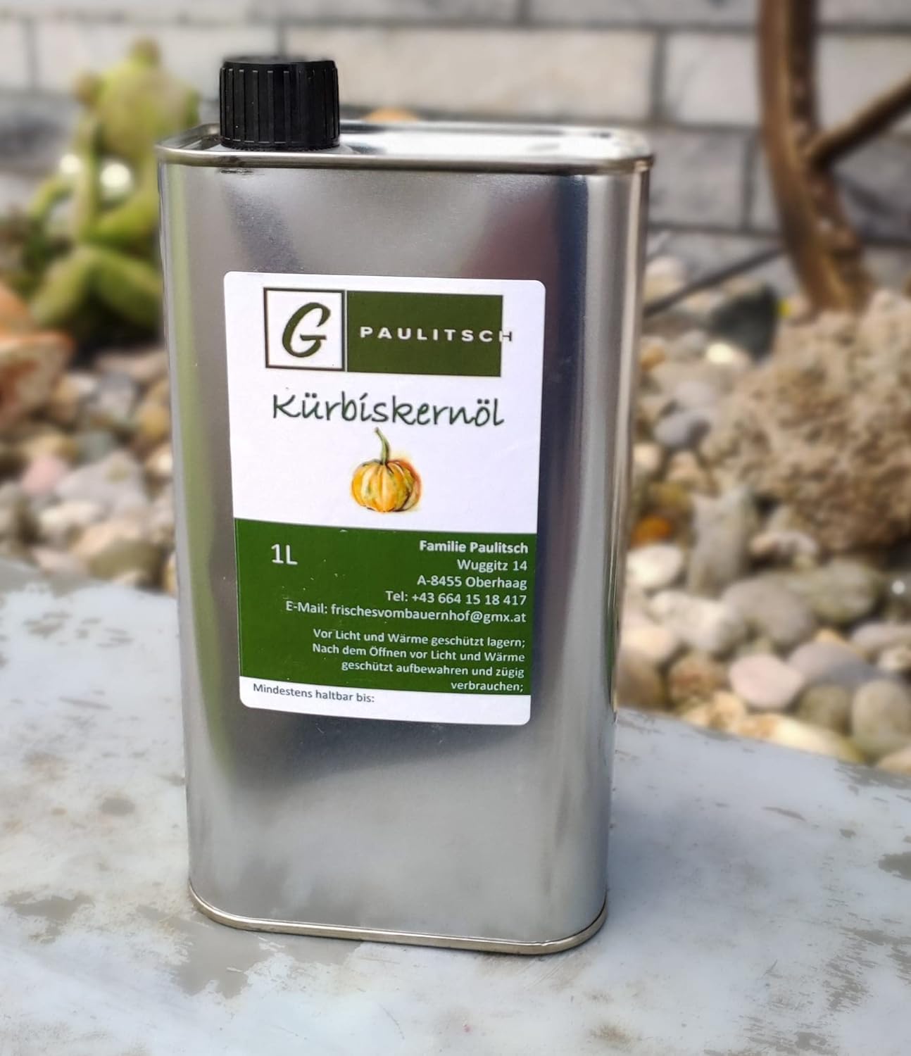 Huile de graines de citrouille, d' Autriche, huile de graines de citrouille de Styrie 100% pure, fraîche de la ferme, la plus haute qualité (1000ml)