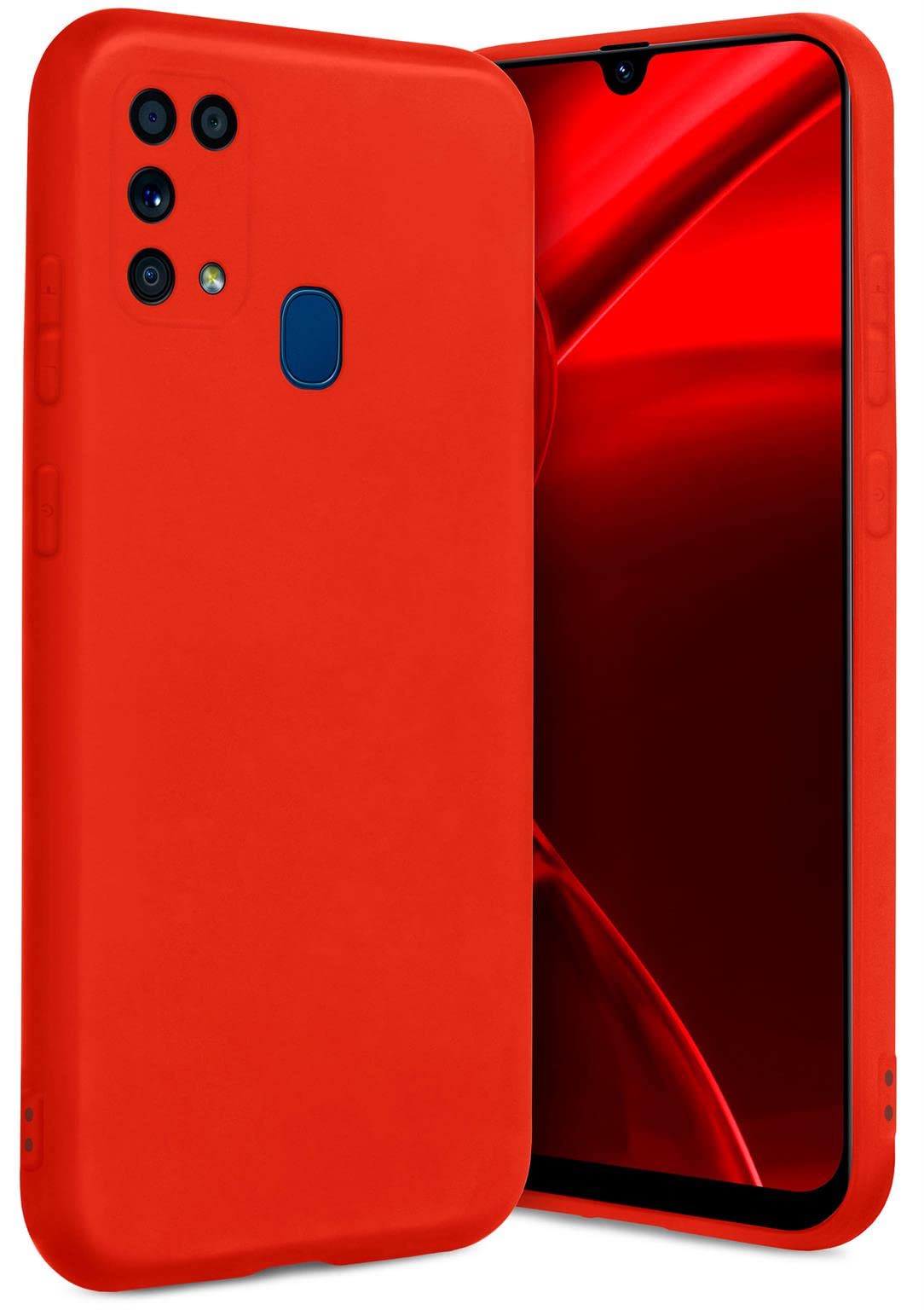 Coque Samsung Galaxy M31 silicone rouge evite les rayures - 8
